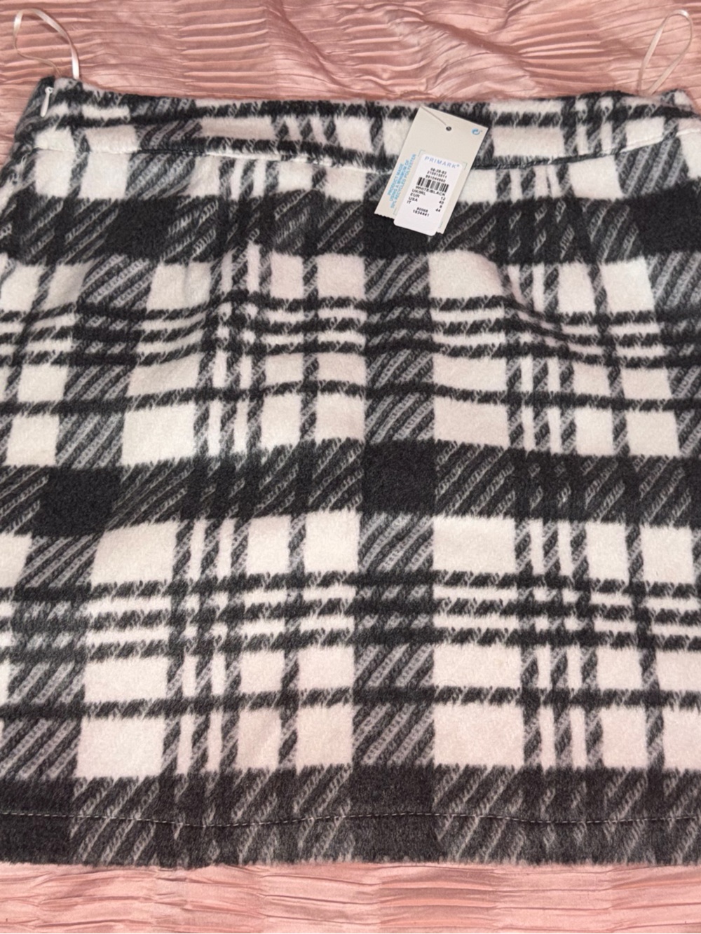 Primark Black & White Plaid Mini Skirt